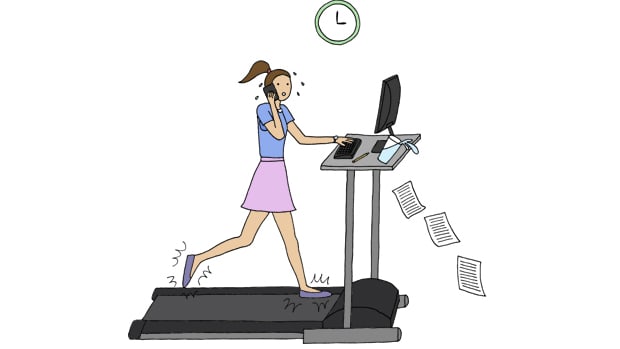 treadmill desk keeping fit at work desk workouts healthy living exercise