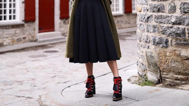 Skirt and Over The Knee Boots  Style Not Brand