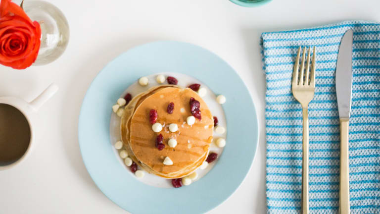 Holiday Breakfast in Bed: Cranberry and White Chocolate Pancakes
