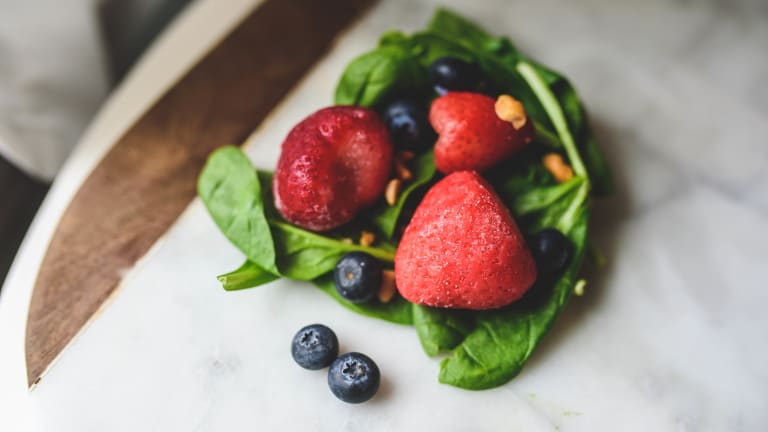 Berry Spinach Salad with Homemade Balsamic Vinaigrette