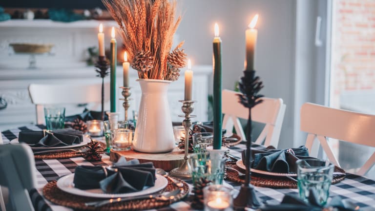 Black and Red Buffalo Check Plaid Believe Christmas Winter Kitchen