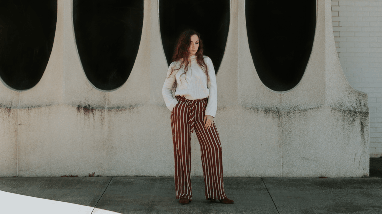 Style Tips: how to style pinstripe wide leg trousers