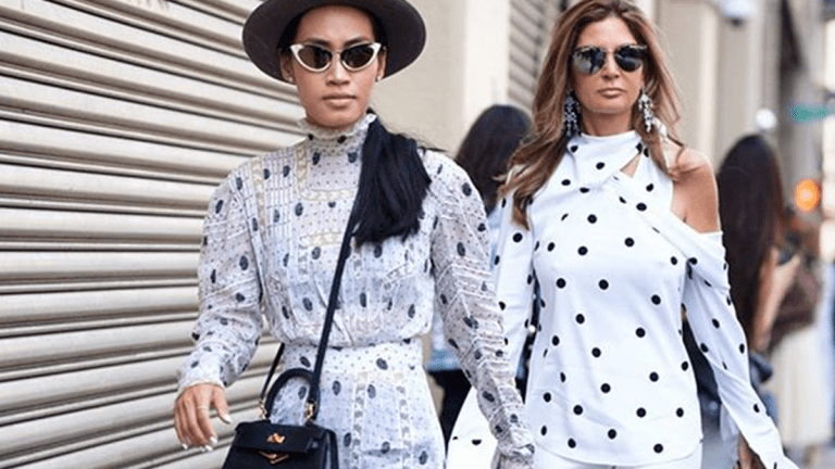 Polka dot fashion top