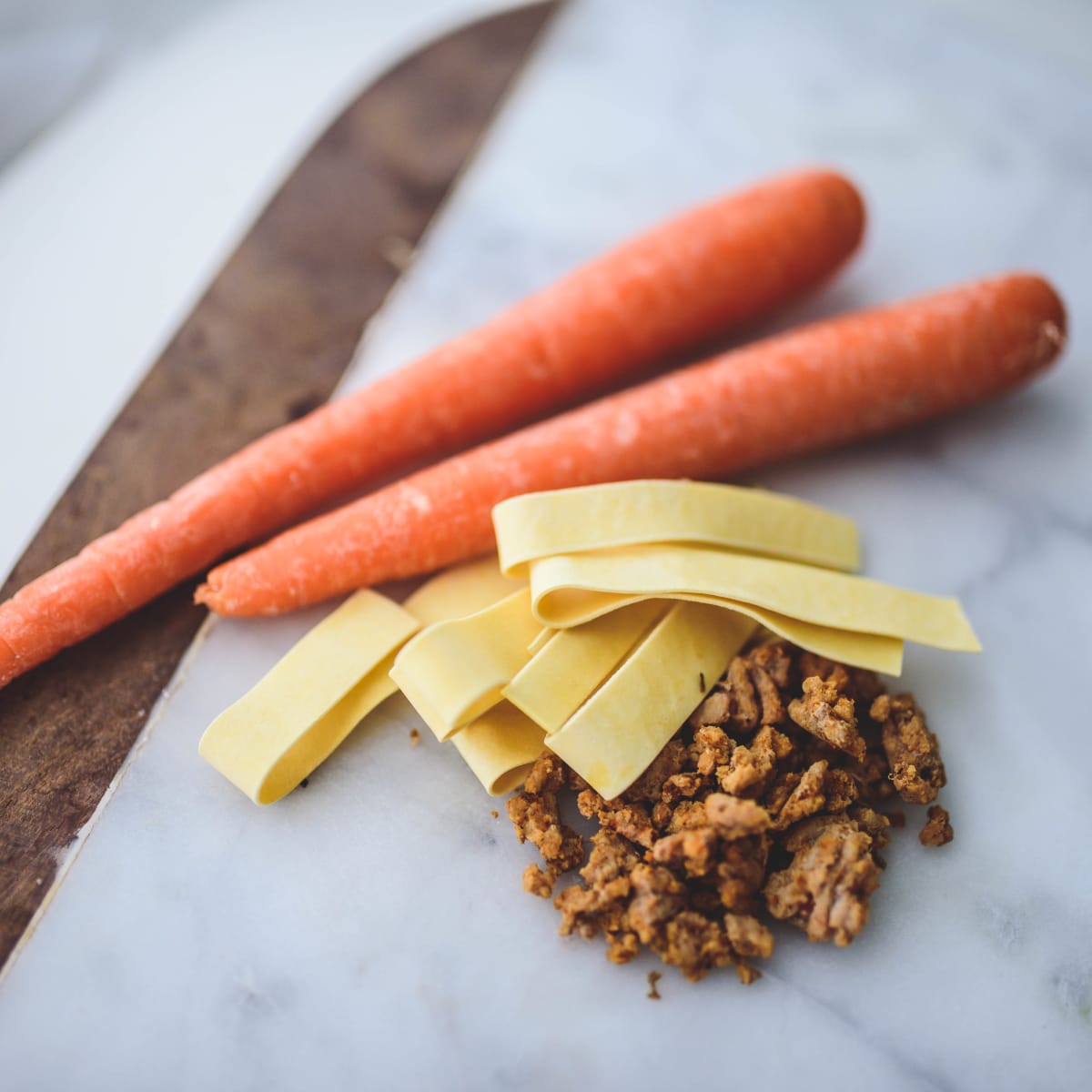 Moussaka Pasta with Dill Carrots - Verily