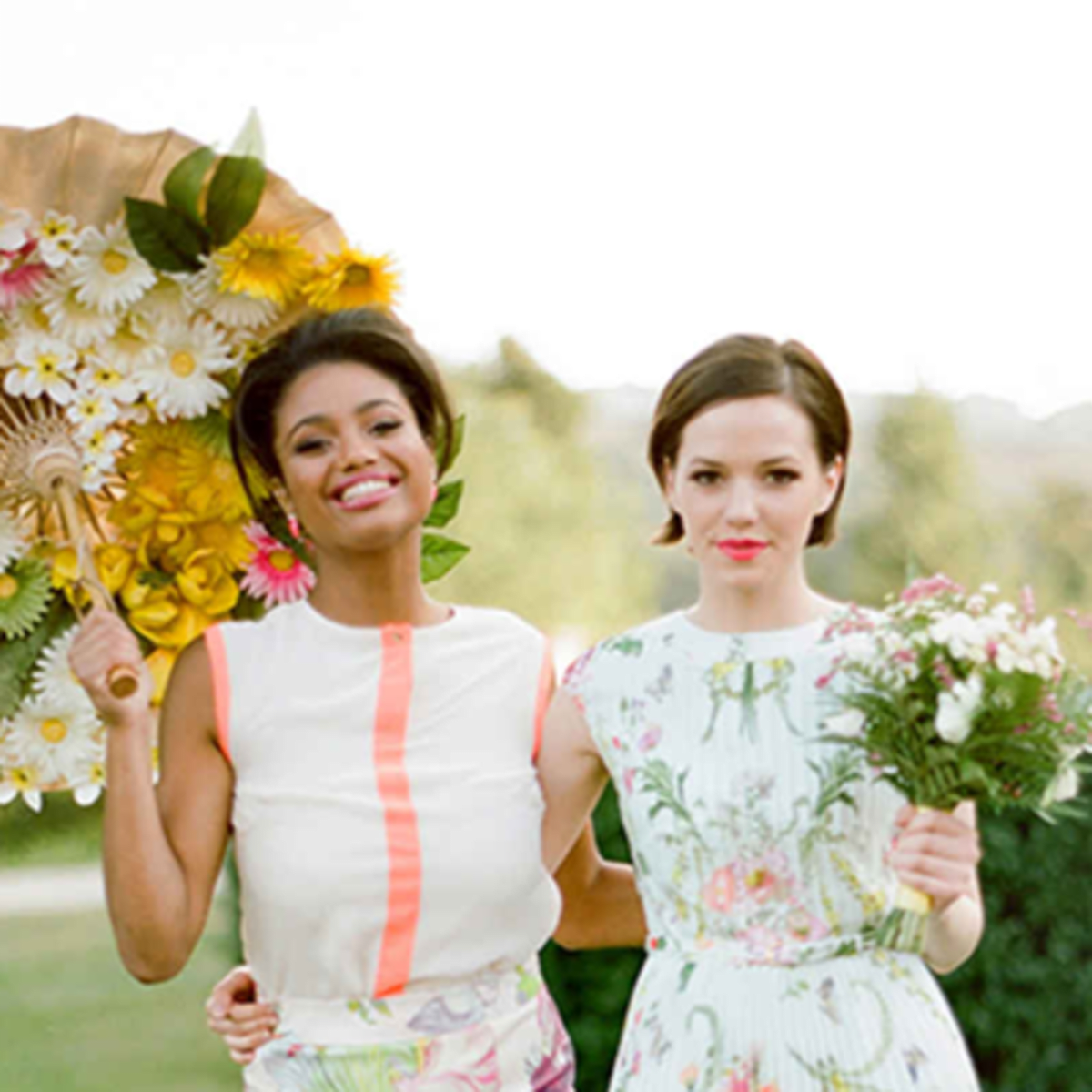 fall floral bridesmaid dresses