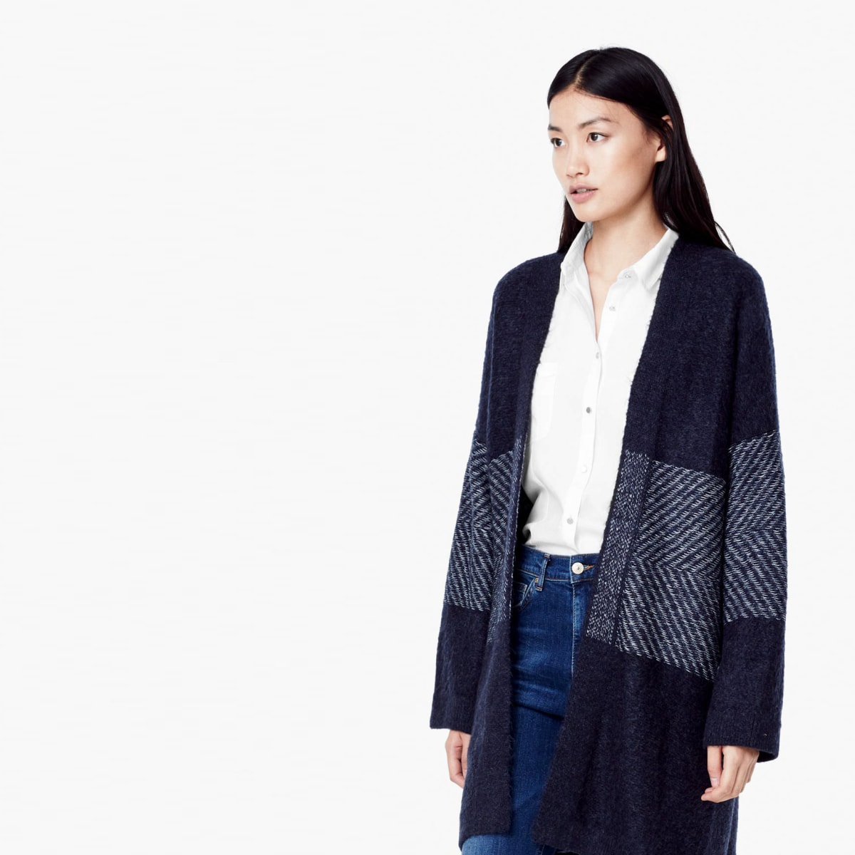 Cardigan for online pear shaped body