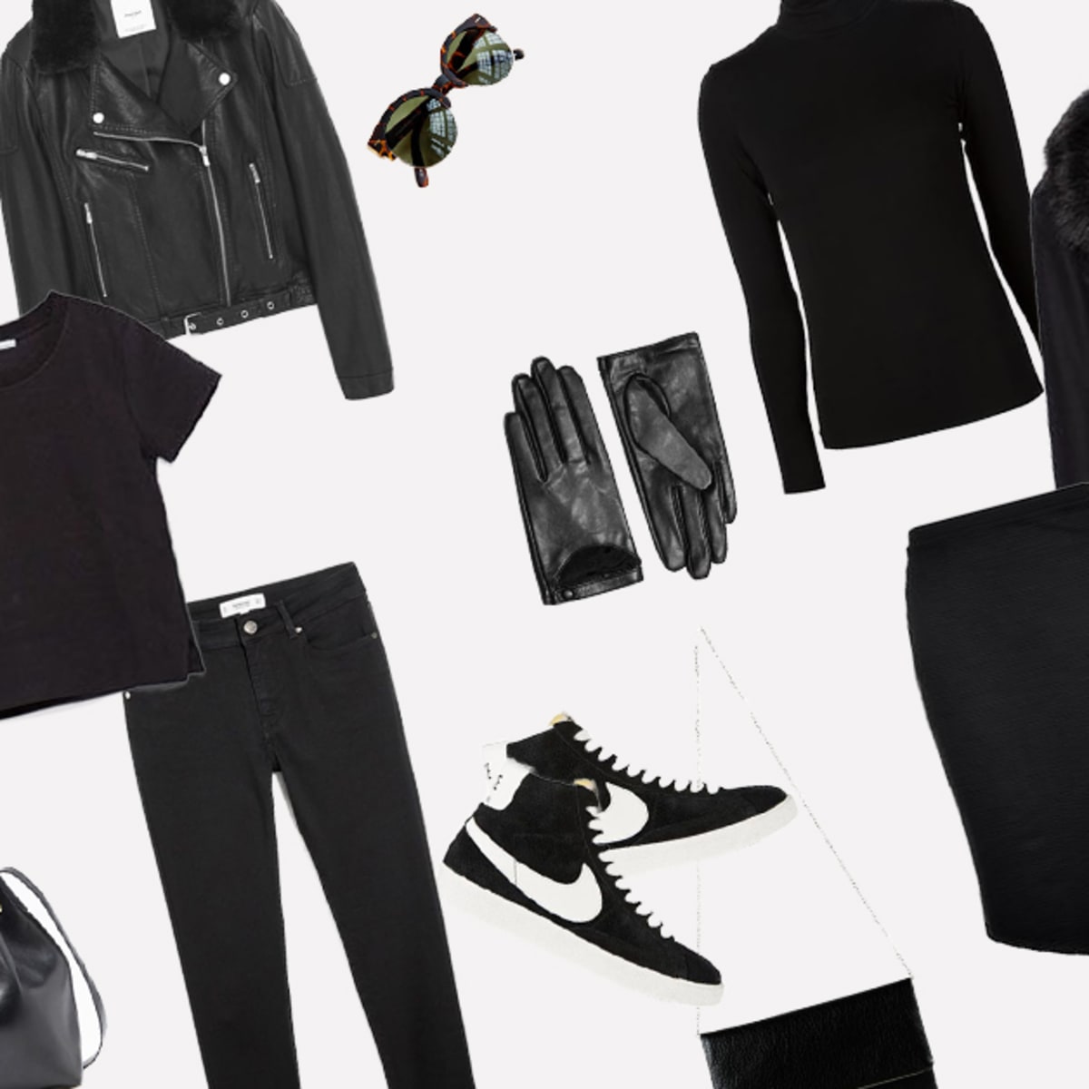 Polyvore black outfits top