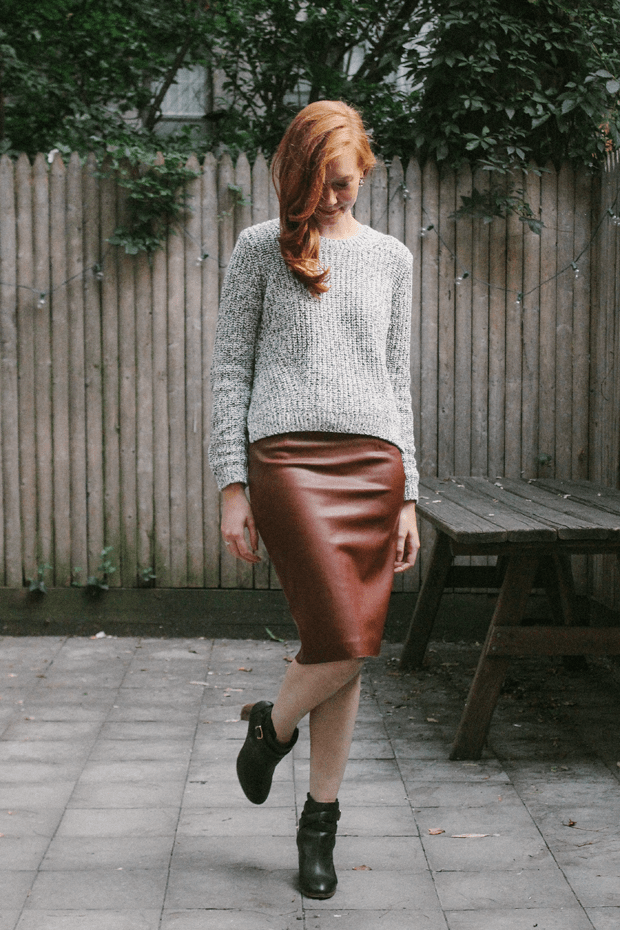 skirt outfit with boots