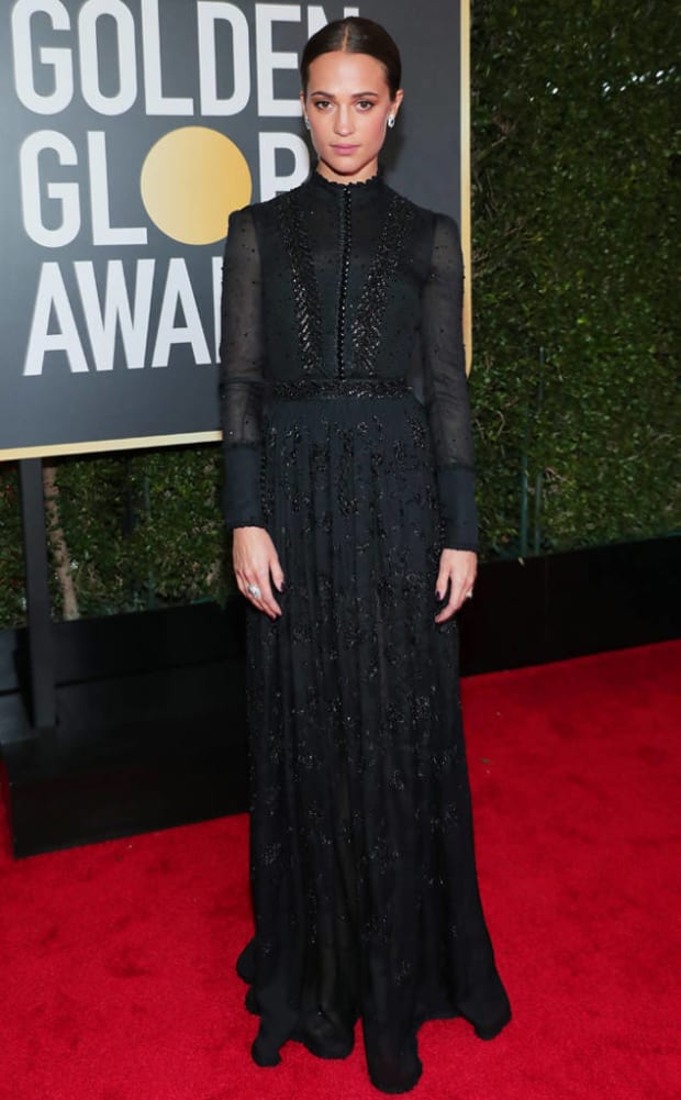 Alicia Vikander, Louis Vuitton // Photo Credit: E! News