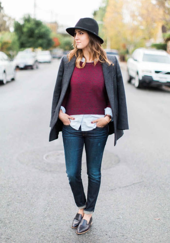 How to thrift for an oversize coat // Image via The Refined Woman