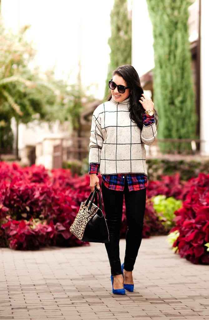 turtleneck and flannel outfit