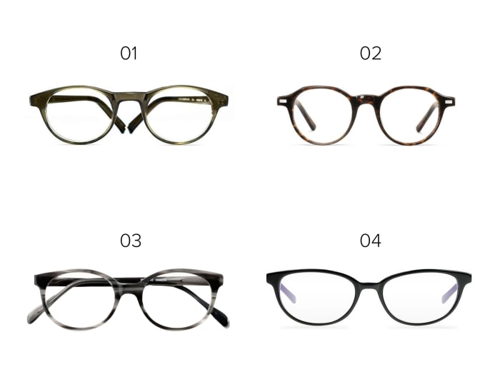1. Eyefly, $94 / 2. Warby Parker, $95 / 3. Classic Specs glasses, $89 / 4. Lookmatic, $100