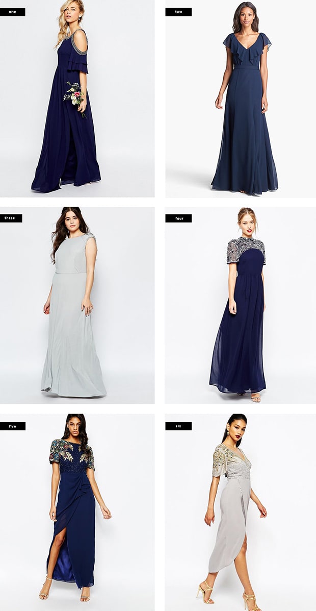 1. Asos, $101 / 2. Nordstrom, $275 / 3. Asos, $94 / 4. Asos, $161 / 5. Asos, $161 / 6. Asos, $161