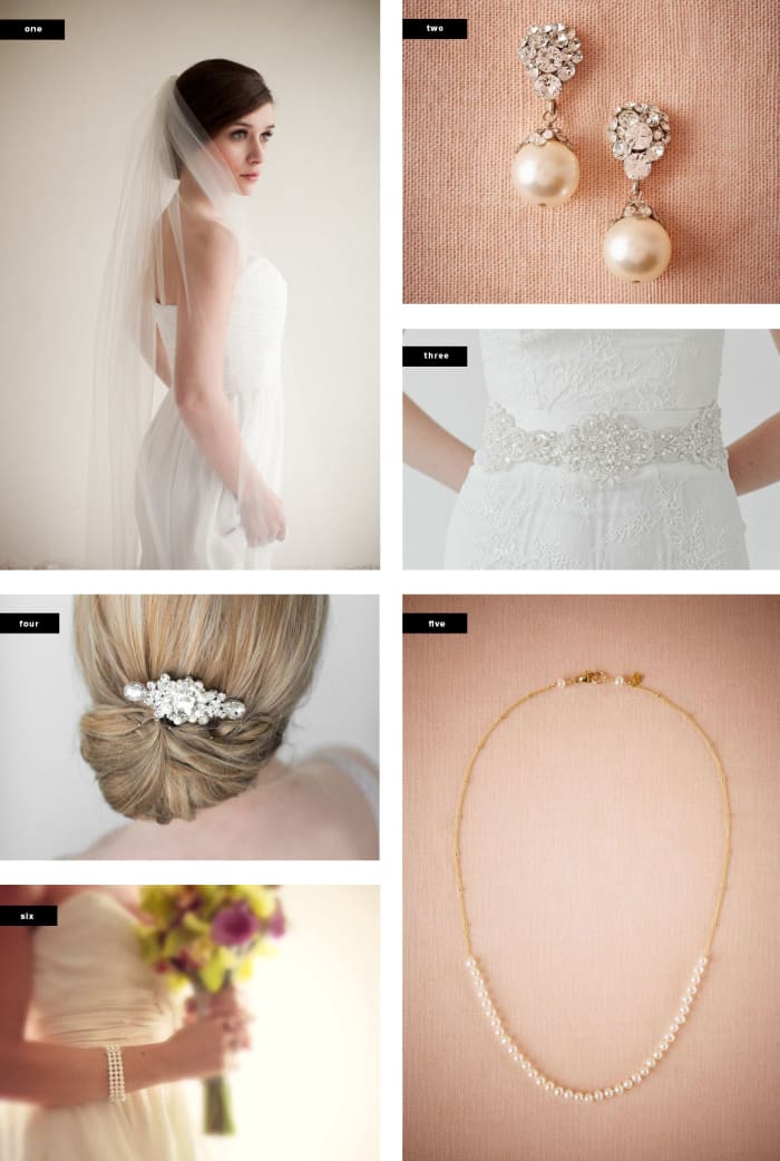 1. Etsy, $72 / 2. BHLDN, $140 / 3. Twigs & Honey, $85 / 4. Etsy, $38 / 5. BHLDN, $120 / 6. Etsy, $32