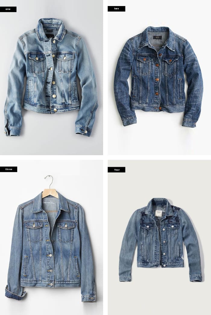 1. American Eagle Outfitters, $70 / 2. J. Crew, $128 / 3. Gap, $70 / 4. Abercrombie & Fitch, $98