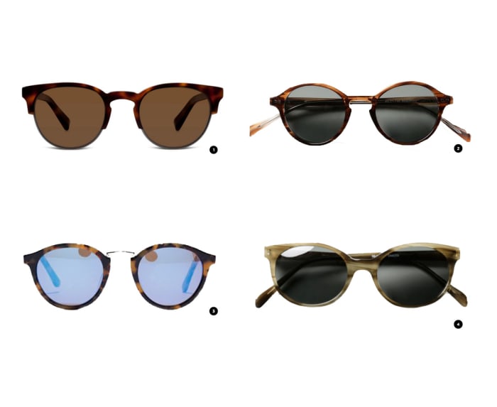 1. Warby Parker, $145 / 2. Classic Specs, $89 / 3. Madewell, $55 / 4. Classic Specs, $89