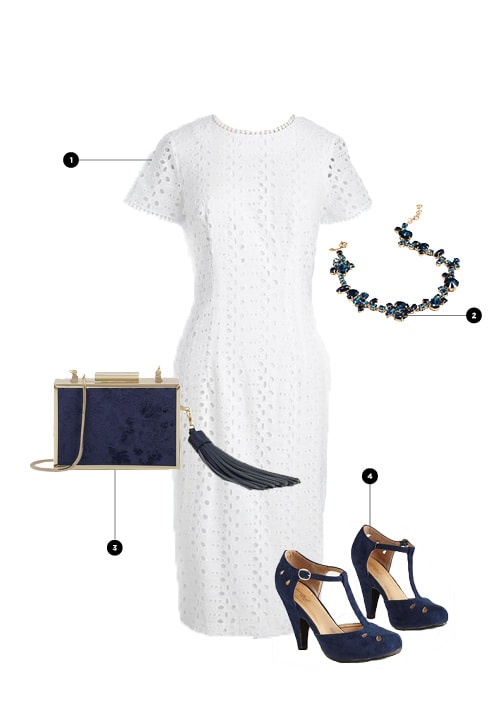 1. ModCloth, $90 / 2. J.Crew, $110 / 3. Charles & Keith, $59 / 4. ModCloth, $45