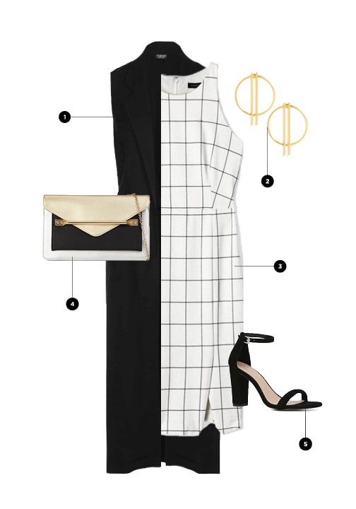 1. Topshop, $95 / 2. BaubleBar, $32 / 3. Banana Republic, $88 / 4. Aldo, $25 / 5. Aldo, $90