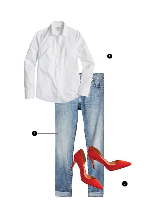 1. J.Crew Factory, $30 / 2. GAP, $70 / 3. J.Crew Factory, $51