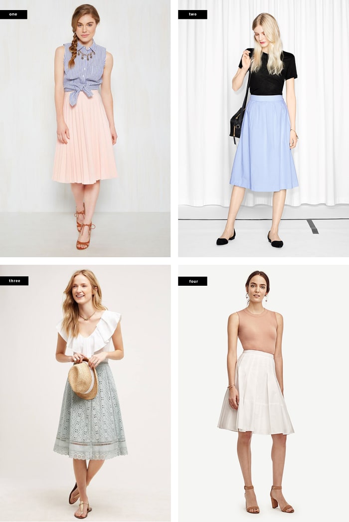 1. ModCloth, $70 / 2. & Other Stories, $37 / 3. Anthropologie, $198 / 4. Ann Taylor, $85