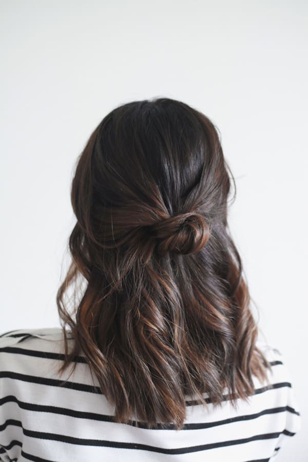 Photo Credit: Treasures & Travels Half-Up Knot Tutorial
