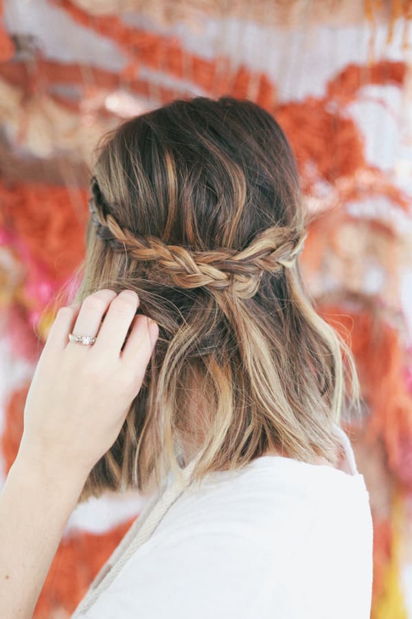 Photo Credit: Treasures & Travels Half-Up Braided Crown Tutorial