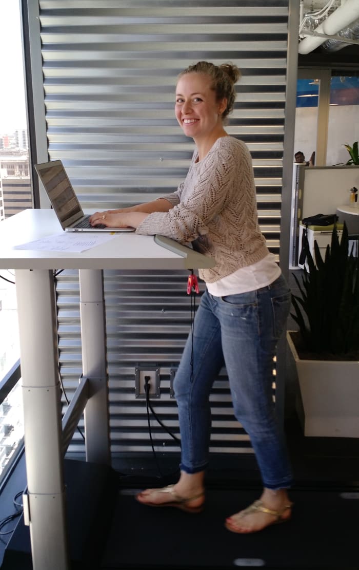 treadmill desk keeping fit at work desk workouts healthy living exercise