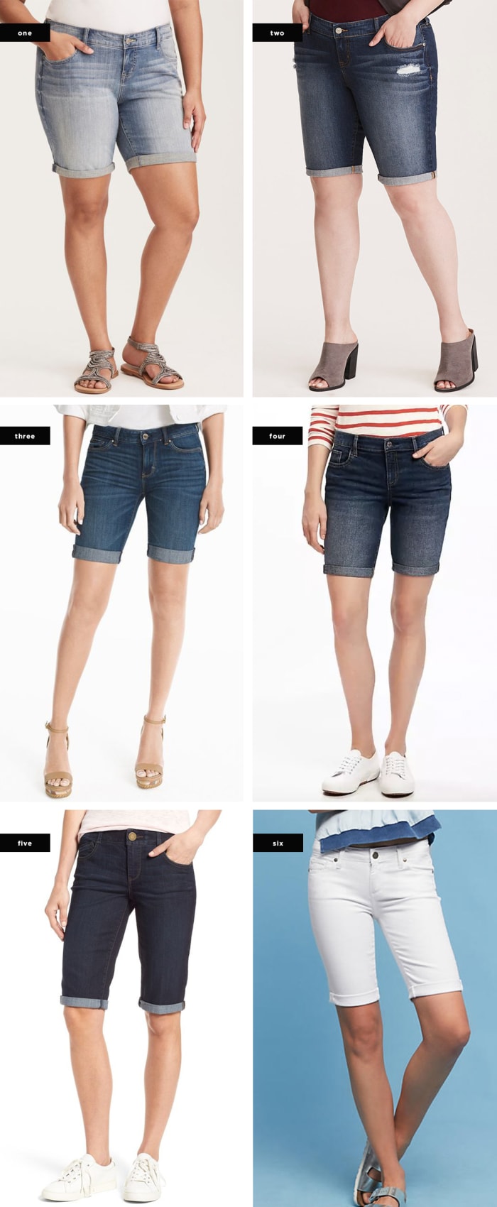 1. Torrid, $32 / 2. Torrid, $37 / 3. White House Black Market, $48 / 4. Old Navy, $24 / 5. Nordstrom, $58 / 6. Anthropologie, $139