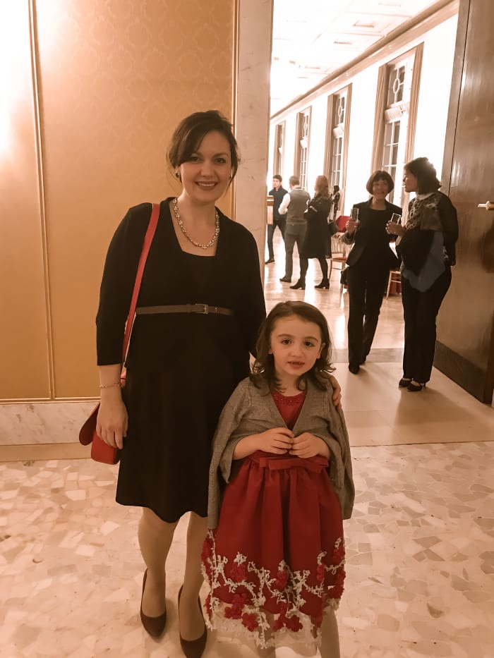 Megan at the Viennese Ballet with her daughter