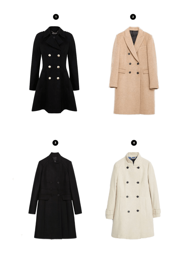 1. Lord & Taylor, $155 / 2. Zara, $199 / 3. Zara, $189 / 4. Mango, $130