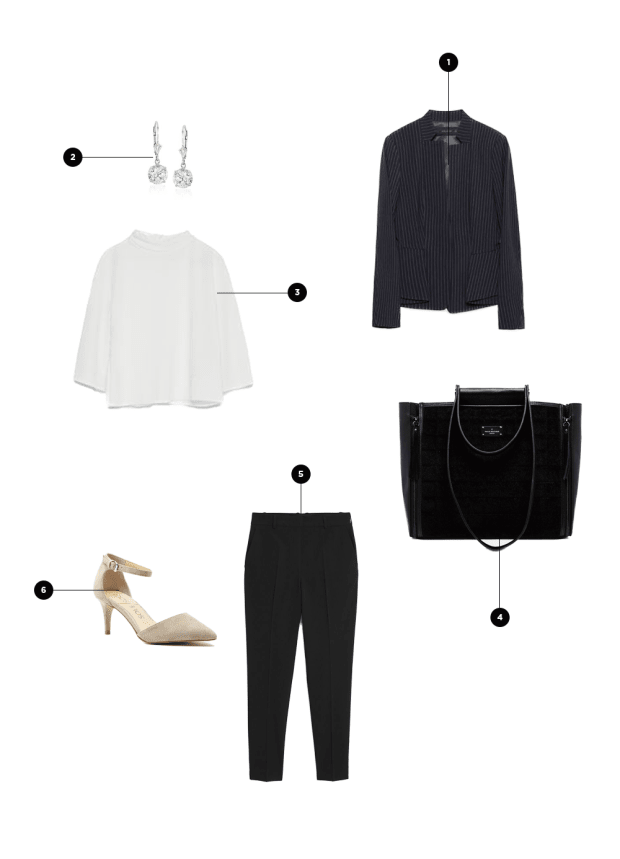 1. Zara, $100 / 2. Ross Simons, $35 / 3. Zara, $26 / 4. Asos, $152 / 5. Mango, $60 / 6. Sole Society, $75