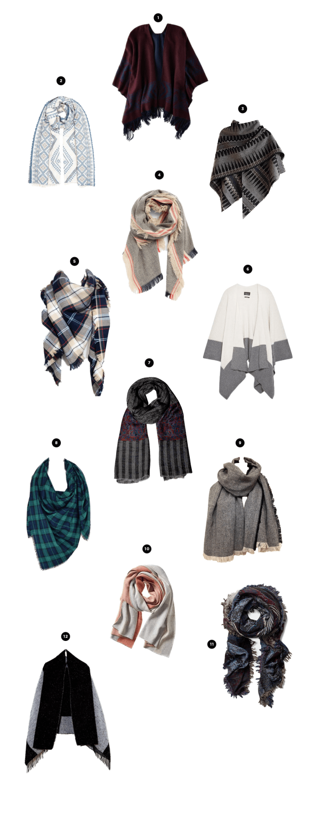 1. American Eagle Outfitters, $37 / 2. Accessorize, $53 / 3. Etsy, $98 / 4. Nordstrom, $24 / 5. Etsy, $21 / 6. Zara, $70 / 7. Lusinia, $45 / 8. Etsy, $30 / 9. Etsy, $62 / 10. Banana Republic, $38 / 11. Aritzia, $85 / 12. Asos, $51