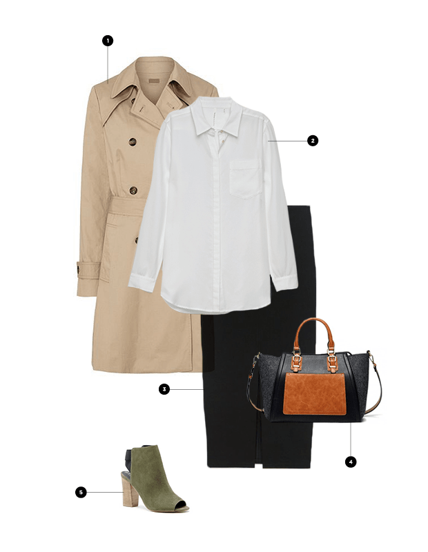 1. House of Fraser, $112 / 2. Aritzia, $75 / 3. Aritzia, $75 / 4. Sole Society, $70 / 5. Sole Society, $90