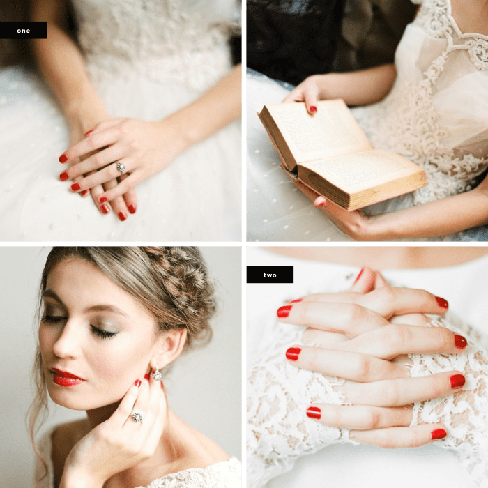 1. Image Credits: Photographer, Melanie Nedelko, Printed by, Hochzeitsguide / 2. Image Credit: Greg Finck Photography