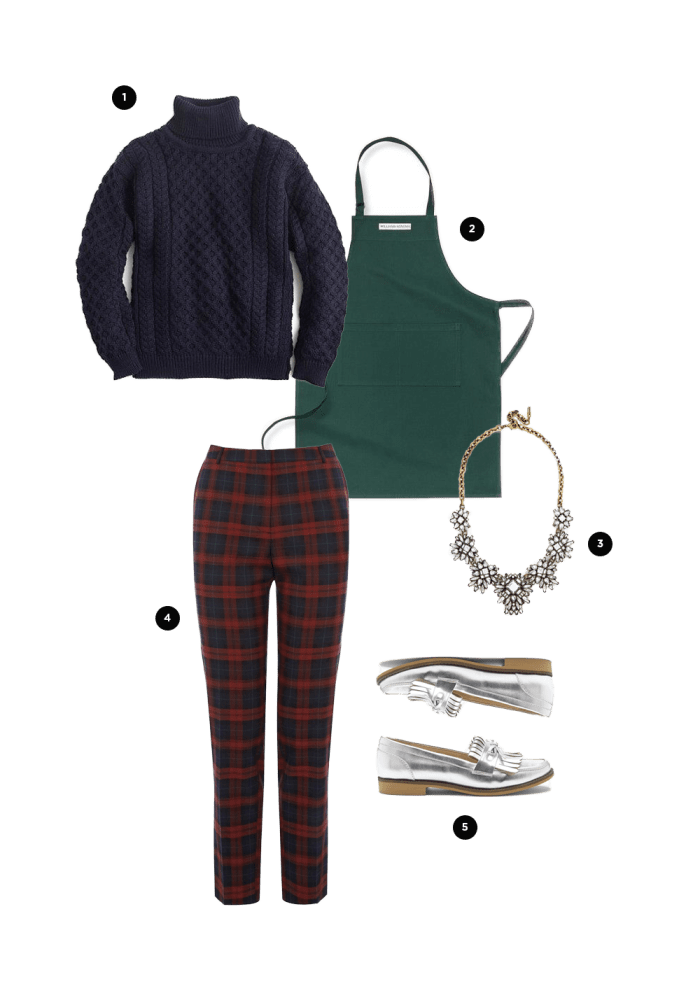 1. J.Crew, $90 / 2. Williams-Sonoma, $20 / 3. BaubleBar, $62 / 4. Oasis, $27 / 5. Sole Society, $70