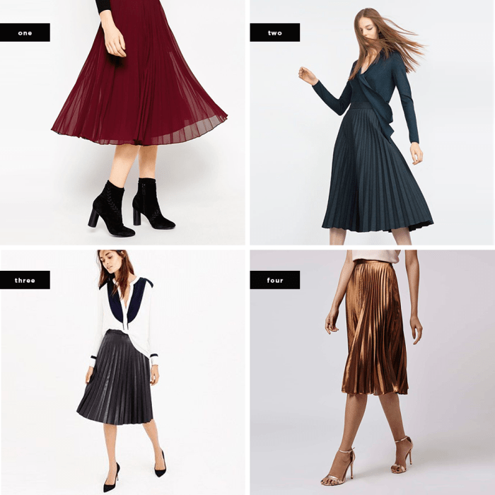 1. Asos, $54 / 2. Zara, $40 / 3. J.Crew, $148 / 4. Topshop, $115