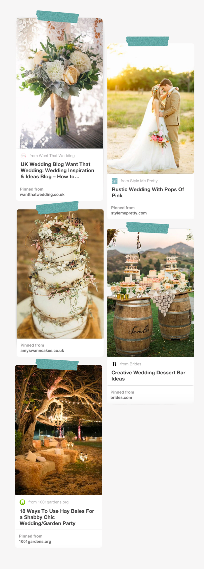 Images via: Want That Wedding / Style Me Pretty / Amy Swan Cakes / Brides / Adriana Klas Photography