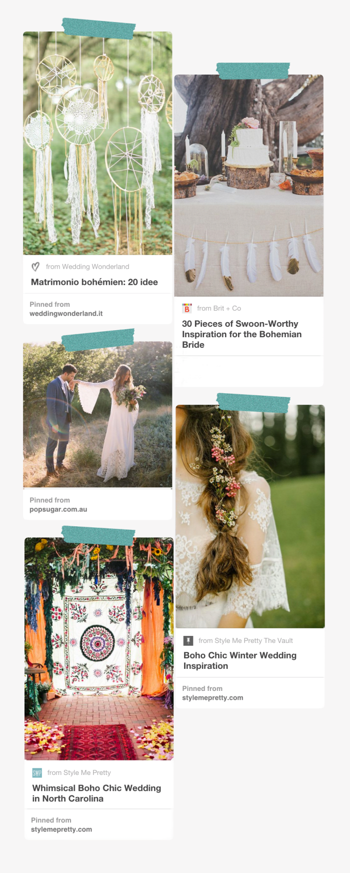 Images via: Brit + Co / Stone Fox Bride / Style Me Pretty / Style Me Pretty