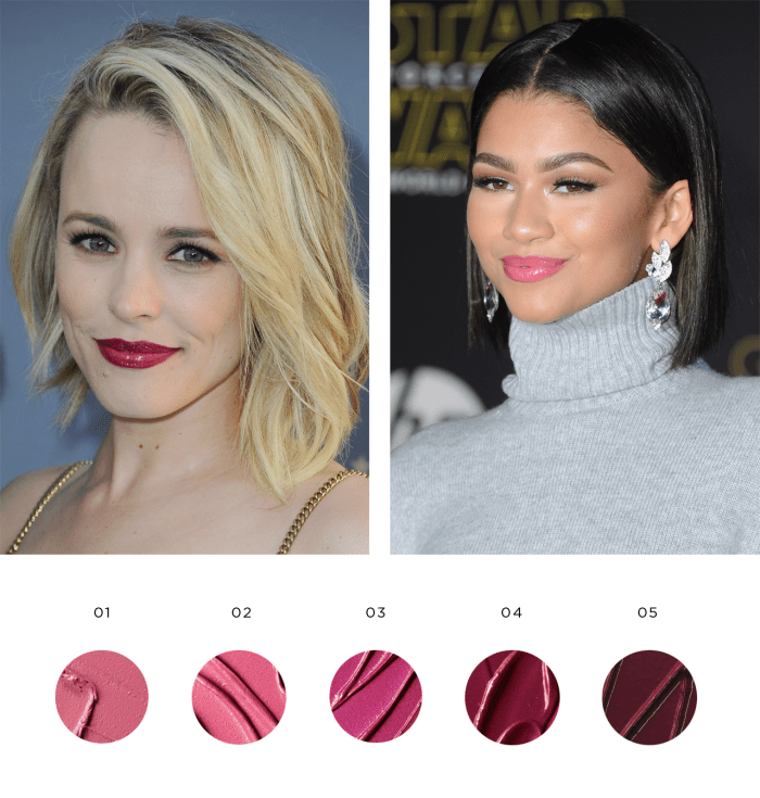 1. MAC, Pink Plaid, $17 / 2. MAC, Bombshell, $17 / 3. MAC, New York Apple, $17 / 4. MAC, Party Line, $17 / 5. MAC, Hang-Up, $17