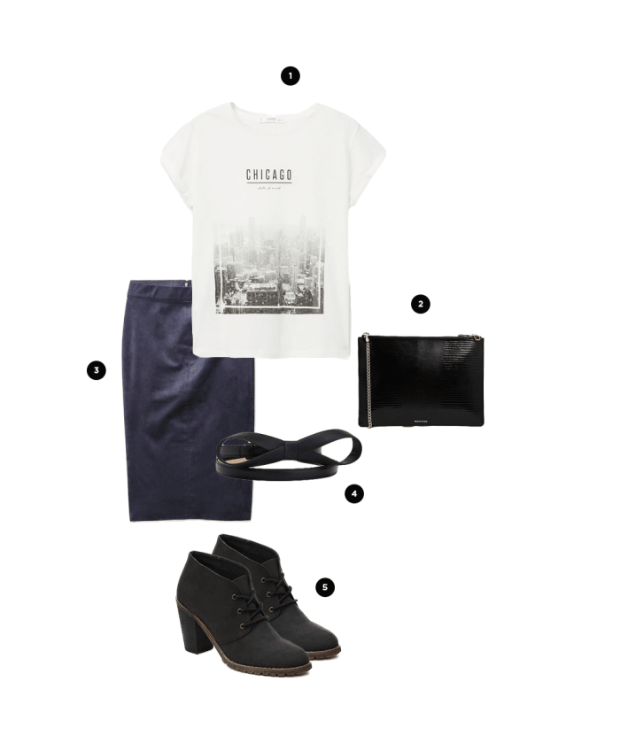 1. Mango, $16 / 2. Asos, $137 / 3. Aritzia, $85 / 4. Ann Taylor, $40 / 5. Designer Shoe Warehouse, $50