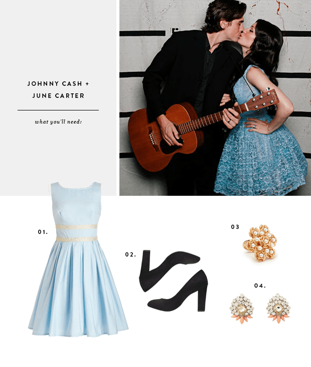 The famous duo look, Johnny Cash and June Carter, is simple to achieve, and...