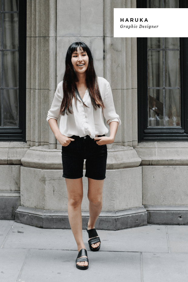 Shop Haruka’s look: 1. Top, $68 (similar) / 2. Shoes, $100 / 3. Shorts, $55