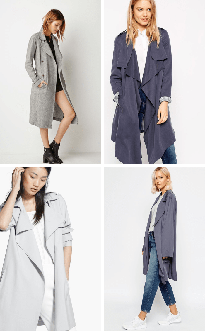 summer fall coat trends style staples lightweight trench coats