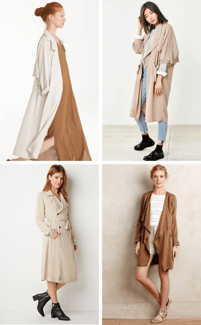 summer fall coat trends style staples lightweight trench coats