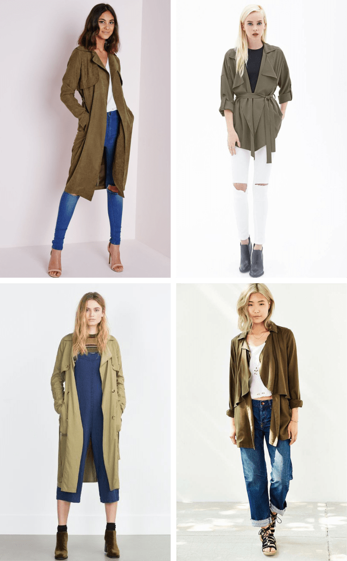 summer fall coat trends style staples lightweight trench coats