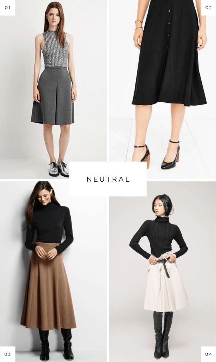 midi skirts style inspiration fall fashion floral tulle mid length A line full skirts