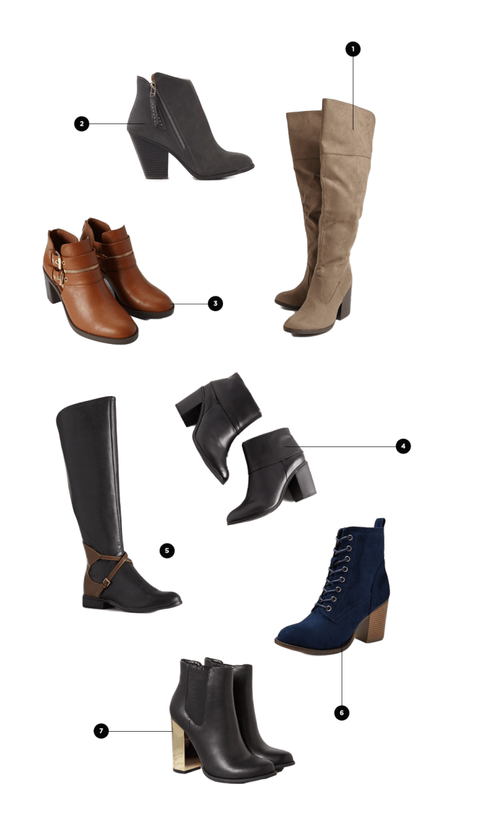 1. Ruche, $59 / 2. Nordstrom, $98 (similar) / 3. Forever 21, $40 / 4. ModCloth, $100 / 5. ModCloth, $89 / 6. Target, $28 / 7. Forever 21, $40