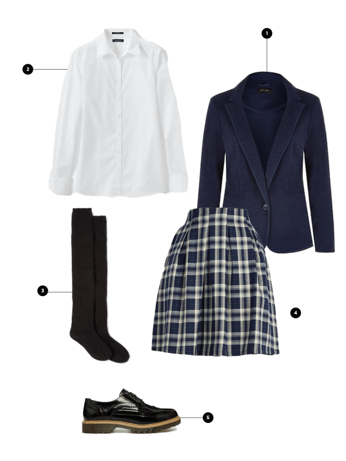 1. New Look, $35 (similar) / 2. Lands’ End, $49 / 3. Target, $3 / 4. ModCloth, $50 / 5. Asos, $50