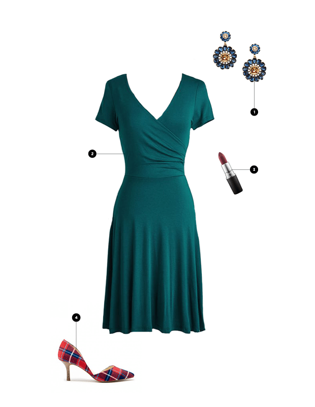 1. Ann Taylor, $50 / 2. ModCloth, $55 / 3. MAC, $17 / 4. Sole Society, $80