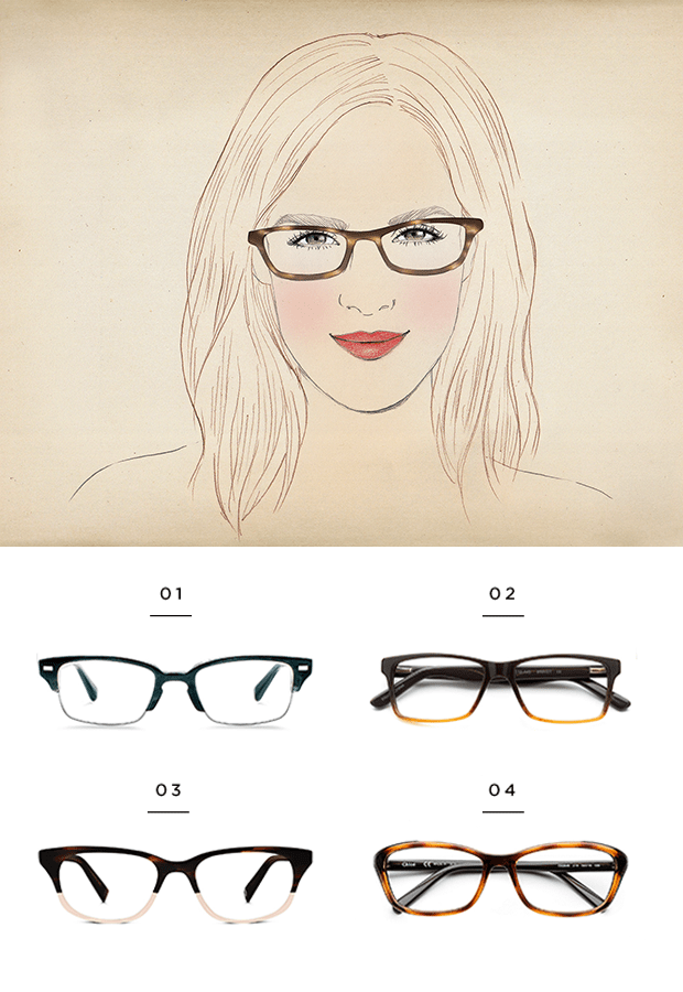 1. Warby Parker, $145 / 2. Coastal, $85 / 3. Warby Parker, $95 / 4. Coastal, $225